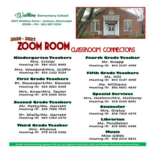 Teacher Connectors Zoom Room 